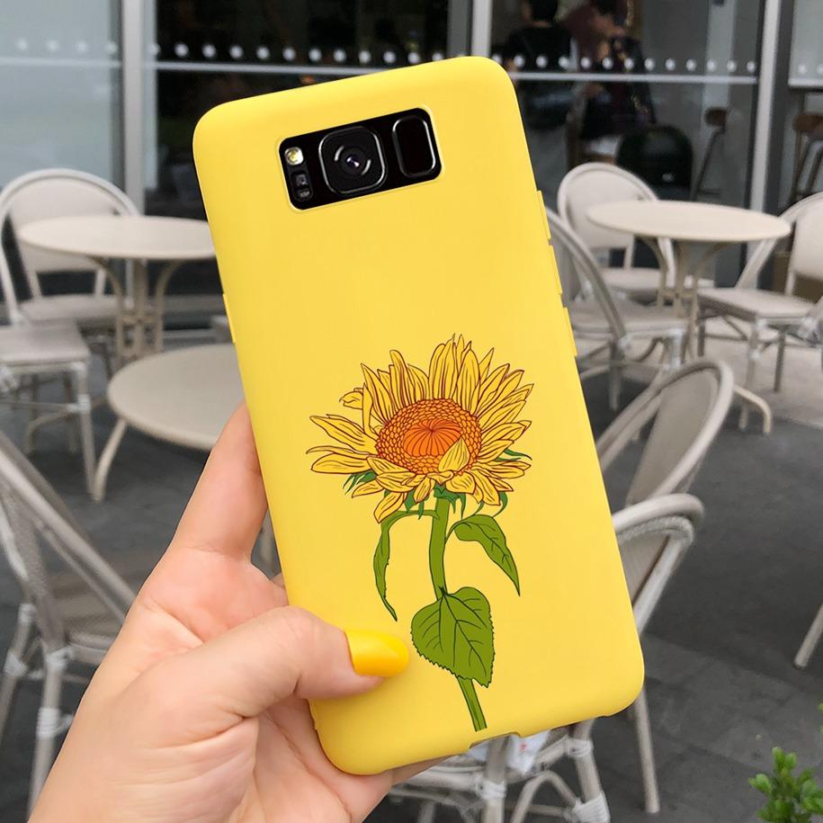 Ударопрочный Чехол Для Samsung S8 Plus SM-G955F Чехол Цветной Ромашка Кактус Мягкий Матовый Чехол Для Телефона Для Samsung S8 S 8 S8+ G950F Capa