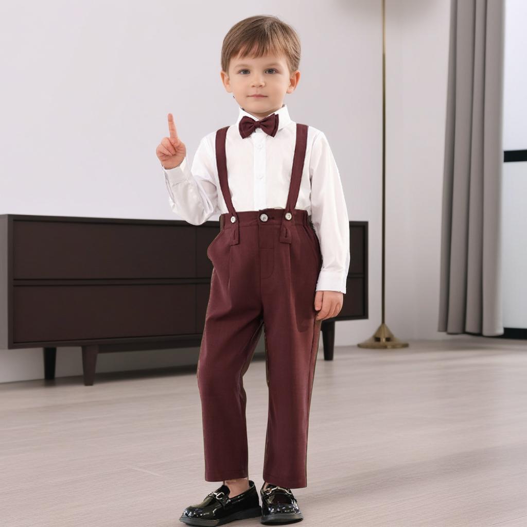 Смокинг на день рождения для малышей, летний британский стиль, свадебный костюм для мальчиков, белый элегантный детский хор, торжественная одежда для выступлений 6 8 лет