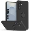Case for Samsung Galaxy S25 Plus (S25+) Liquid Silicone with Black Rotating Ring