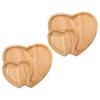 Wooden Tray Heart-shaped Cheese Board Salad Cake Plate Decoration for Snacks Candies Fruits Valentine's Day Decoration