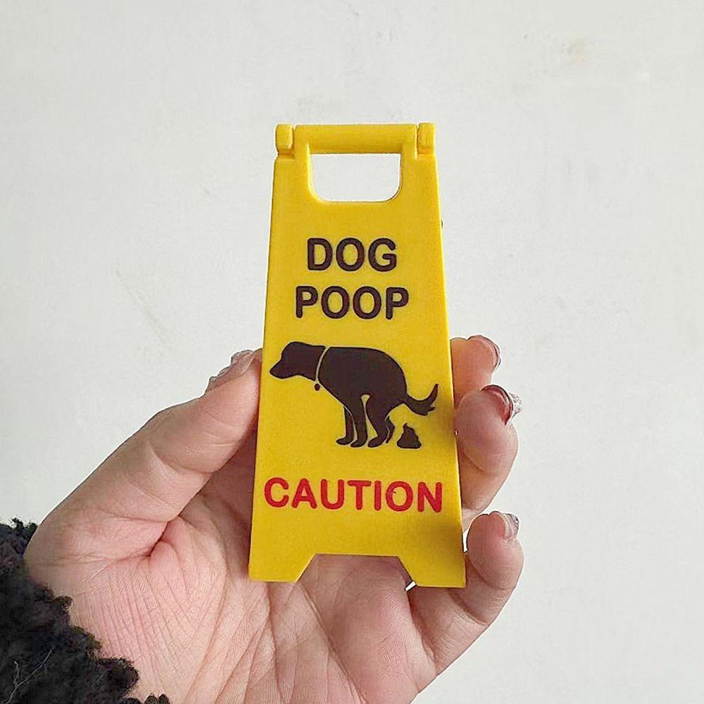 Mini Cat Pee Signs ABS Floor Dirty Warning Sign Funny Dog Poop Sign  Humorous Cat Decor
