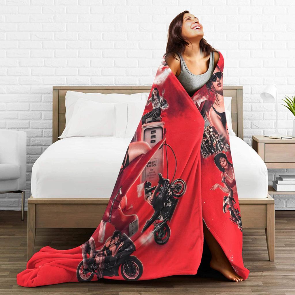 Rosalia Lux Blanket Airplane Travel Flannel Throw Blanket For Couch Bed Super Soft Custom Quality Bedspread Gift