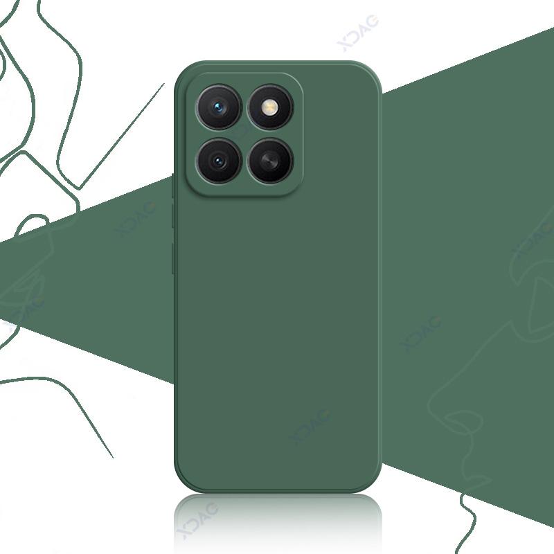 2025 Роскошный квадратный жидкий силиконовый чехол для Honor X8C HonorX8C 6.7" Global Soft Phone Cover Водонепроницаемые сумки Coque Armor