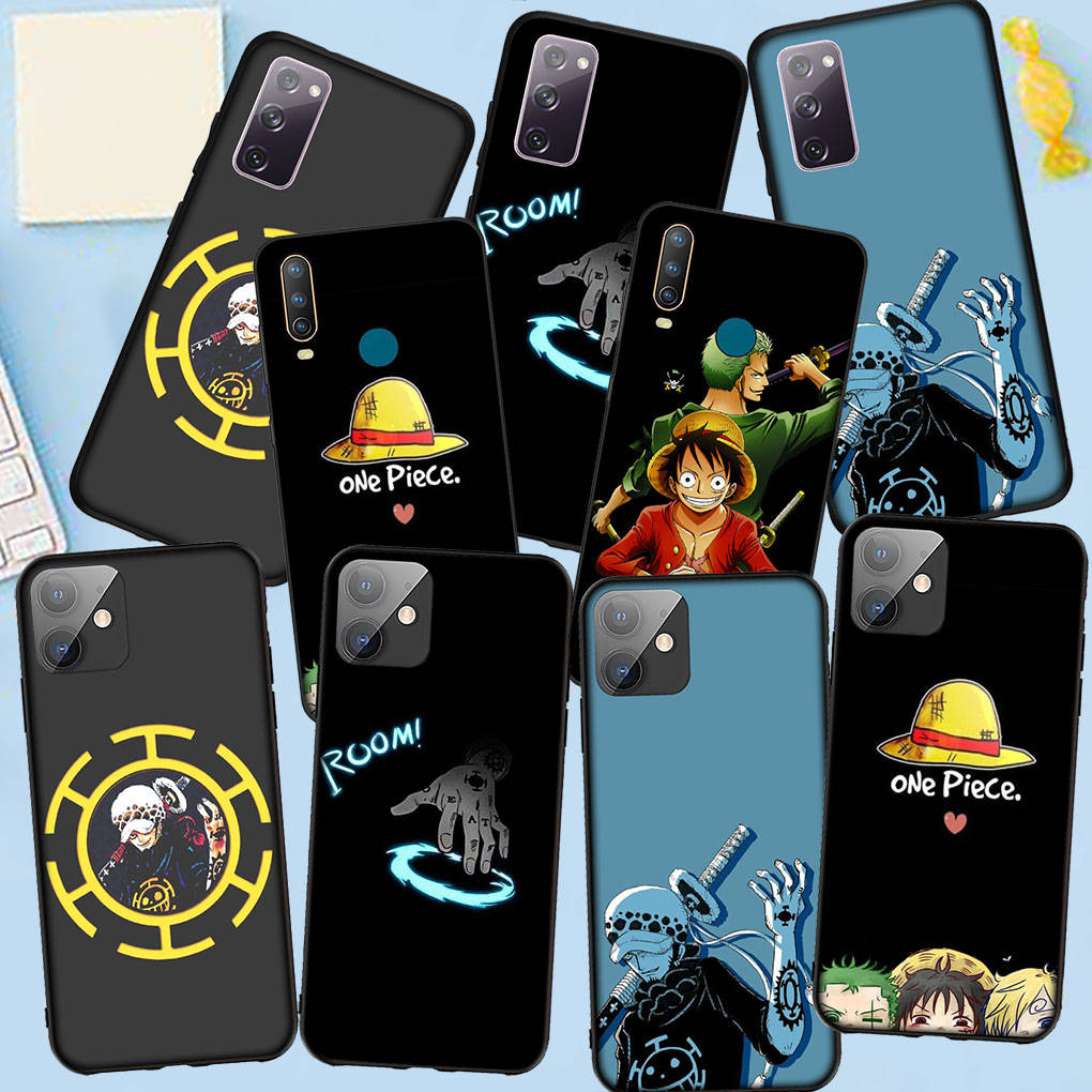 Чехол для телефона Samsung Galaxy S25 S24 S23 iPhone 16 15 Redmi Note 14 13 12 16E 8 X 11 Pro Max XR OPPO Moto Huawei Luffy One Piece Trafalgar Law Cover