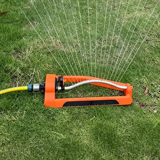Lawn Sprinkler with Weighted Base 17 Anti-Clog Nozzles Adjustable Water Spray