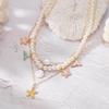 Conch Shell Multilayer Necklace Pearl Shell Clavicle Necklace Trendy Clavicle Chain Women  Ladies