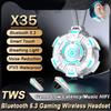 Игровые наушники X35 TWS Беспроводные наушники Bluetooth 5.3 с ожерельем HIFI Стерео гарнитуры с низкой задержкой и шумоподавлением Спортивные наушники