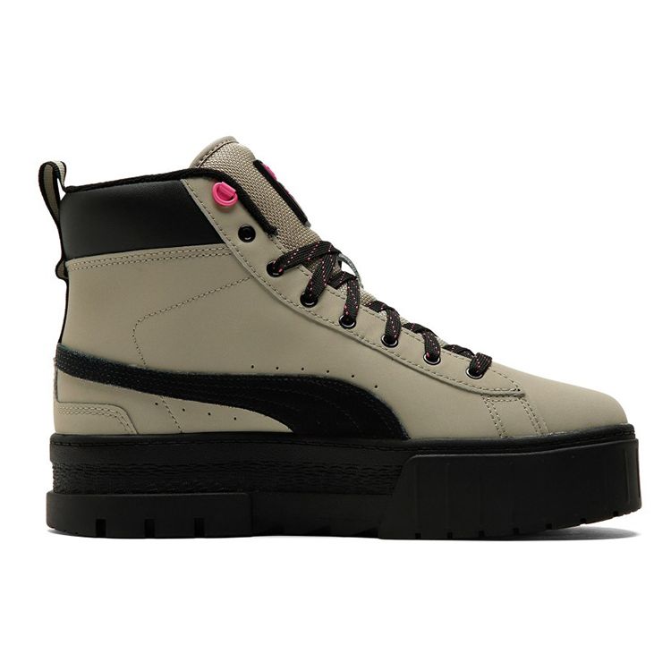 Puma Mayze Retro Casual Slip Resistant Shock Absorbing Durable Lightweight Breathable Mid Top Sneakers Women Sneakers Khaki 381888-01