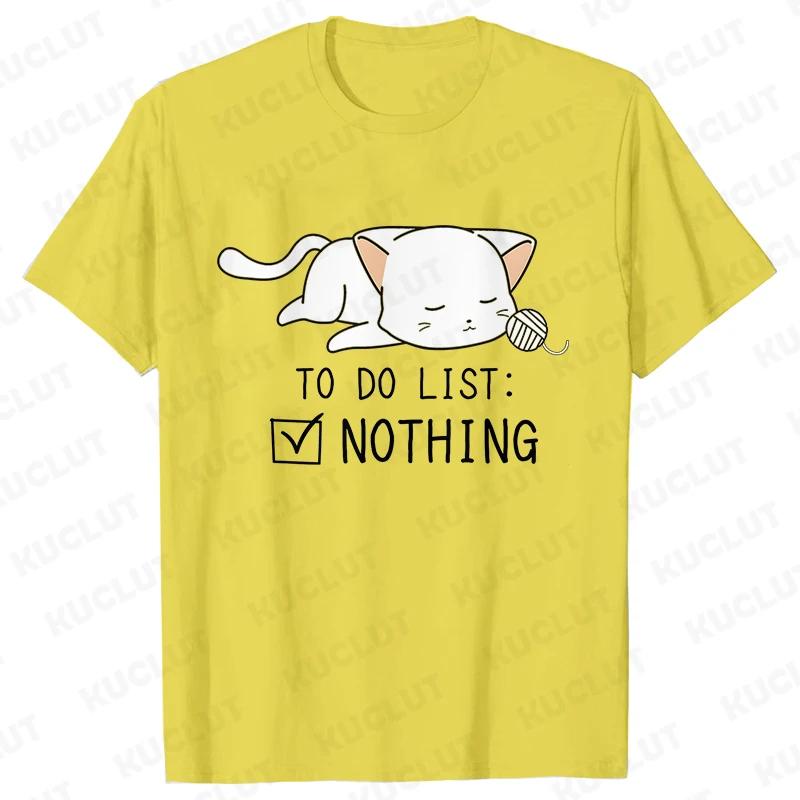 To Do List Nothing Penguin Funny Print T-Shirt Women Lazy Penguin Humorous Top Female Fashion Tshirt Short Sleeve Summer Clothes