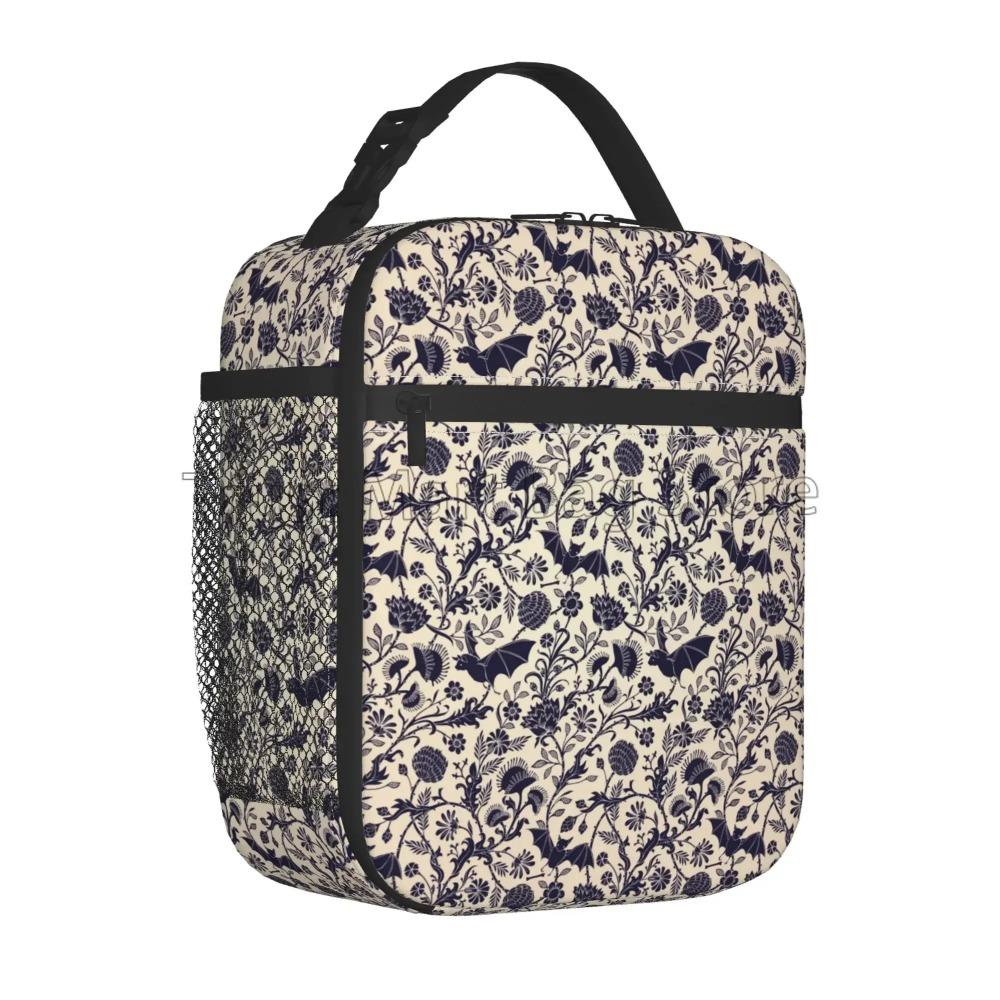 Хэллоуин Летучие мыши Изолированная сумка для ланча Многоразовая Портативная Водонепроницаемая Ланч-бокс Холодильник Термальная Оксфордская Сумка-тоут для работы Пикника