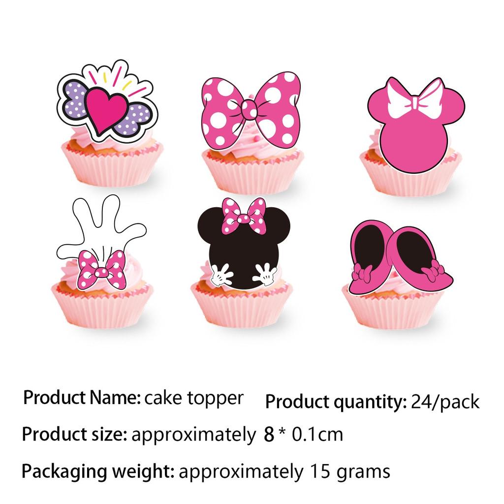 New Pink Bow Theme Birthday PartyTableware Set Cups and Plates Paper Tableclothfor Girls Birthday Party Supplies Baby Shower