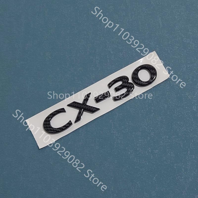 for Mazda CX-30 black front logo, middle grille sticker, CX30 rear logo, luggage compartment logo accessory sticker carbon fiber GF2