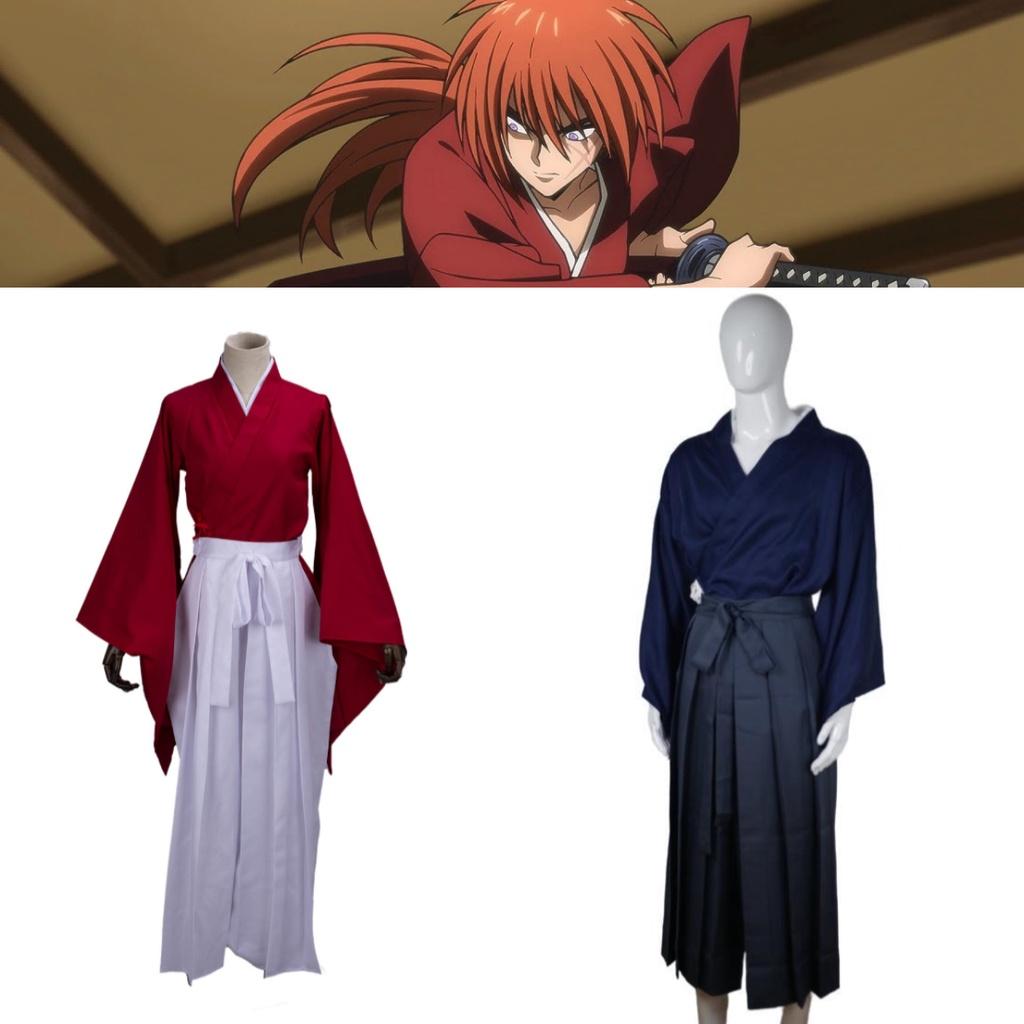 Японский костюм для косплея самурая Традиционный стиль кимоно Хлопковая ткань Ретро дизайн