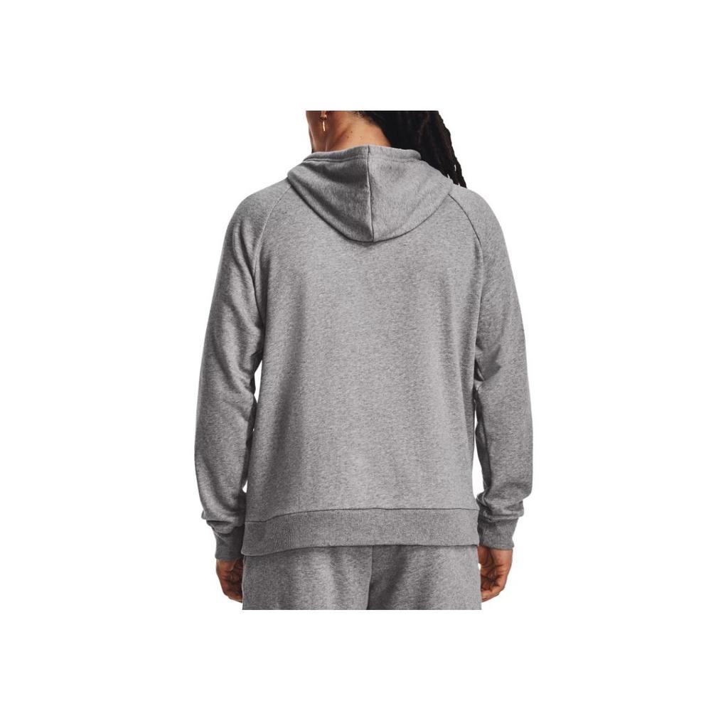 Under Armour Rival Fleece Hoodie With Brand Logo Print Men Hoodies Gray 1379757-025