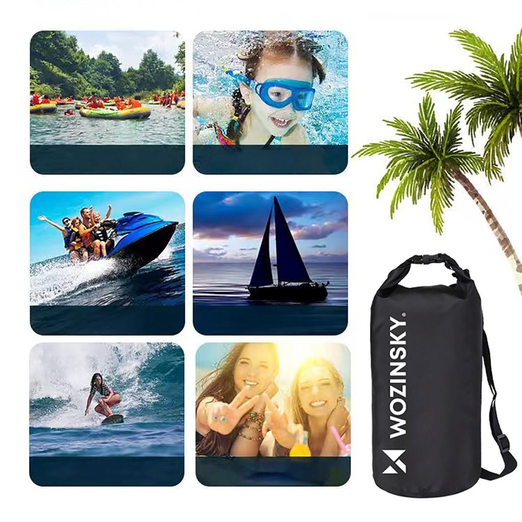 Worek torba wodoodporna outdoor na kajak SUP 20l - czarny