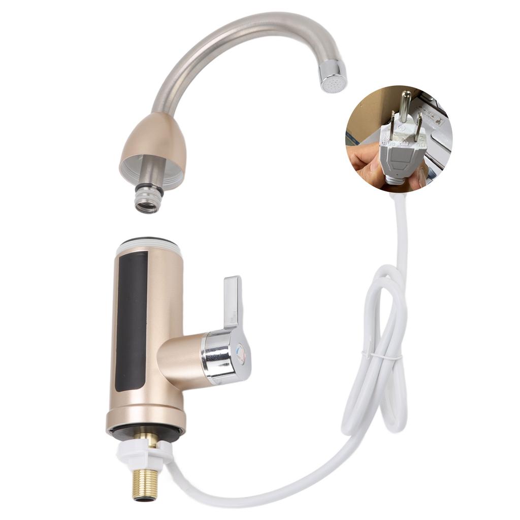 3000W Instant Water Heater Faucet Rotatable Electric Hot Cold Water Tap Stainless Steel Electric