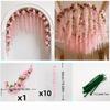 Multicolor Artificial Wisteria Flower Vine Cherry Flower Hanging Garland  Wedding Decoration