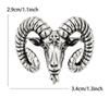 1Pc Vintage Metal Goat Head Brooch Classic Design Unisex Animal Lapel Pin for Holiday Wear Souvenir Gift Accessory