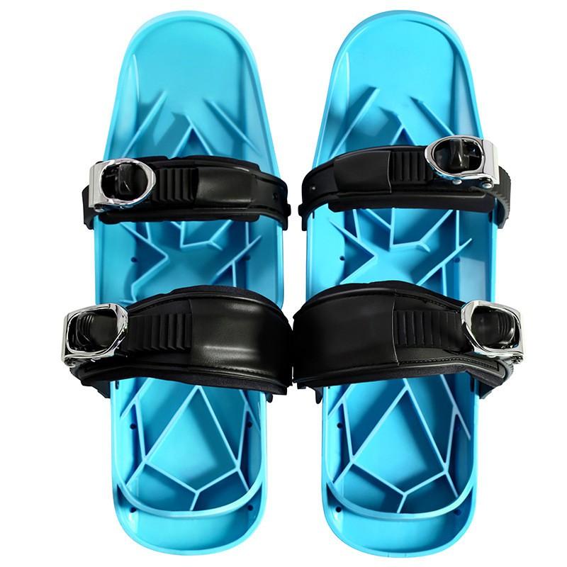 Mini Ski Skates Adults Portable Snowboard Shoes Dual-Board Freestyle Skiing Equipment ABS Construction