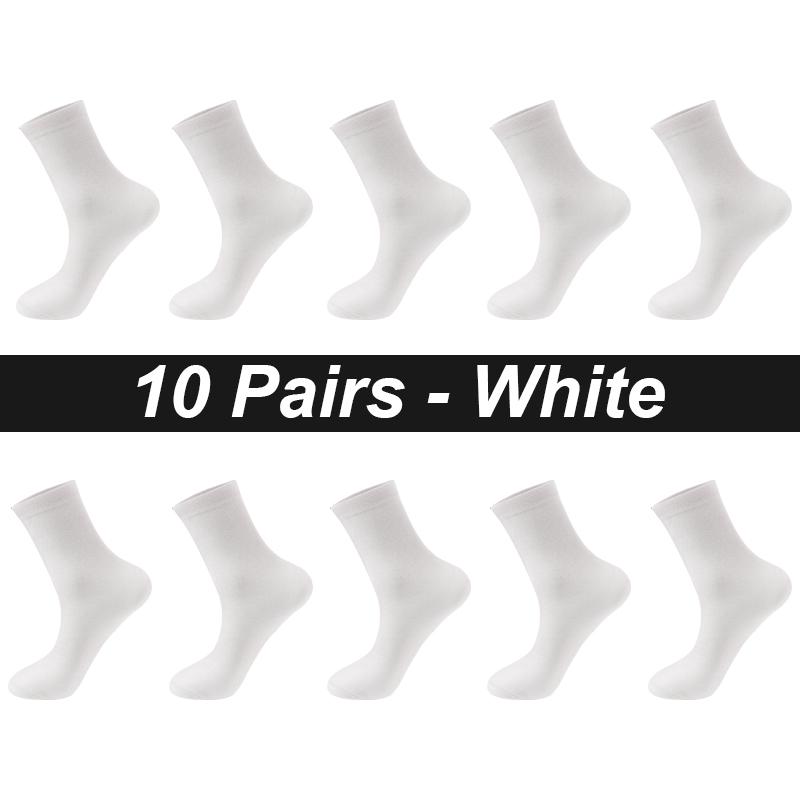 10Pairs/Lot Men Socks Combed Cotton Black Casual Business Breathable High Quality Man Sock New For Male Plus Size EU38-48