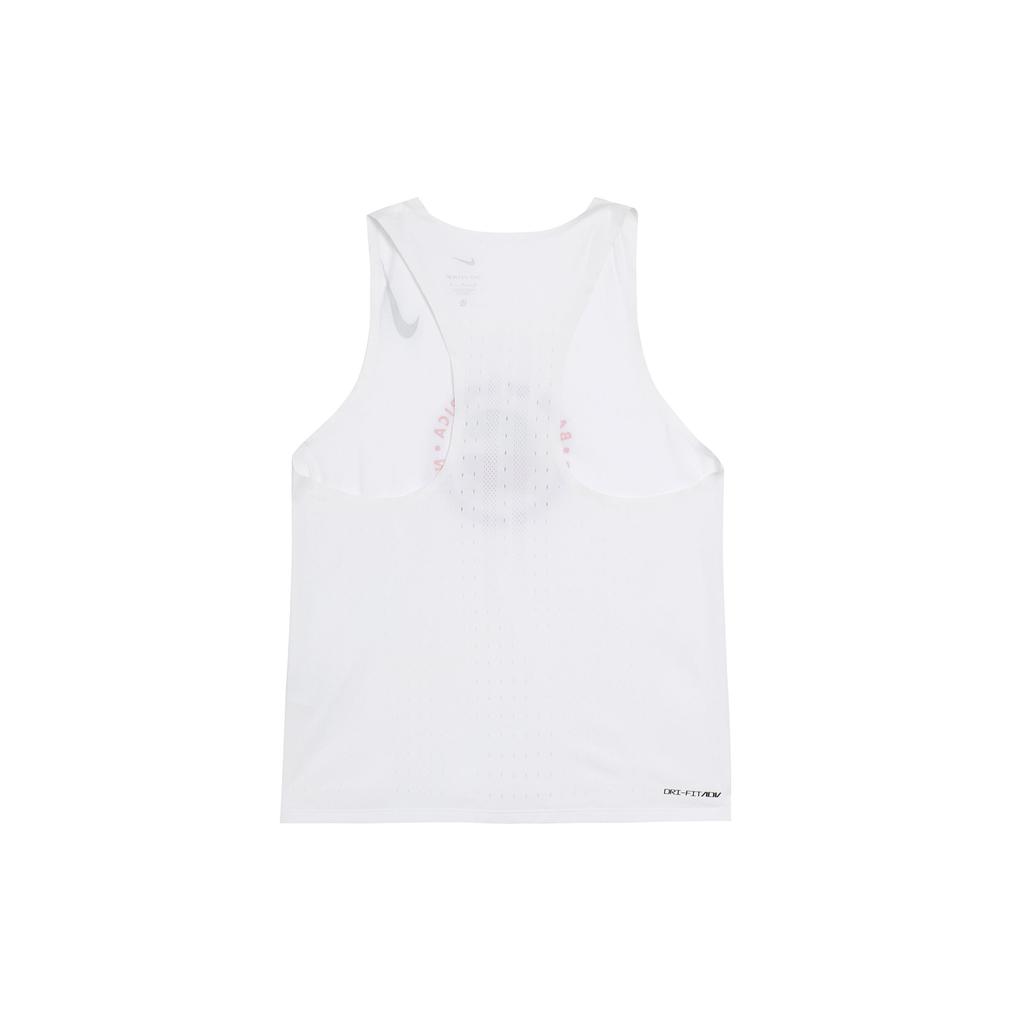 Nike Dri-FIT ADV AeroSwift Майка с круглым вырезом и принтом, мужские топы, белые FD2692-100