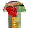Complex Stripes T-shirt Men's Clothing 3D Print Graffiti Retro Painting Tees Top Harajuku Street Casual Fashion O-neck T Shirt