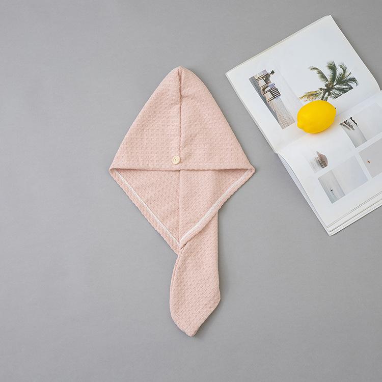 Cross-Border Exclusive Head Scarf Waffle-Weave Hair-Drying Cap Women Ultra-Absorbent Quick-Drying Microfiber Hair Towel Bath Cap