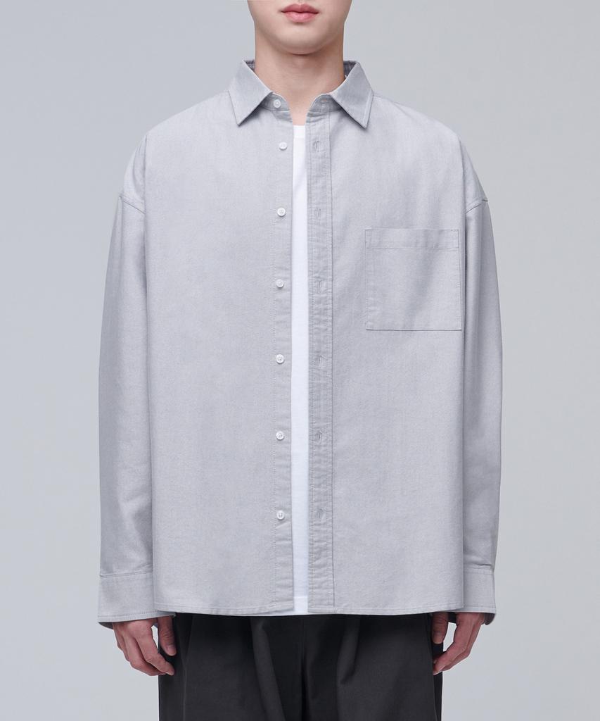 Musinsa Standard Свободная рубашка Оксфорд [Серая]