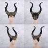 2024 New Golden Maleficent Horns Latex Mask For Halloween Cosplay And Carnival