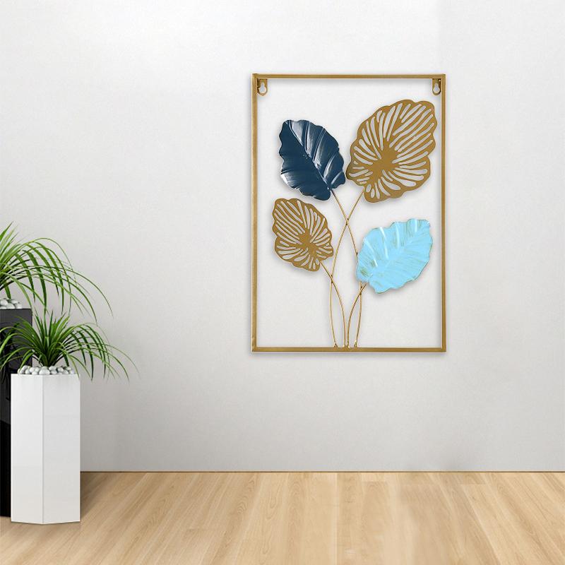 Настенный подвесной железный кулон, украшение, креативные листья растений, украшения для дома в скандинавском стиле