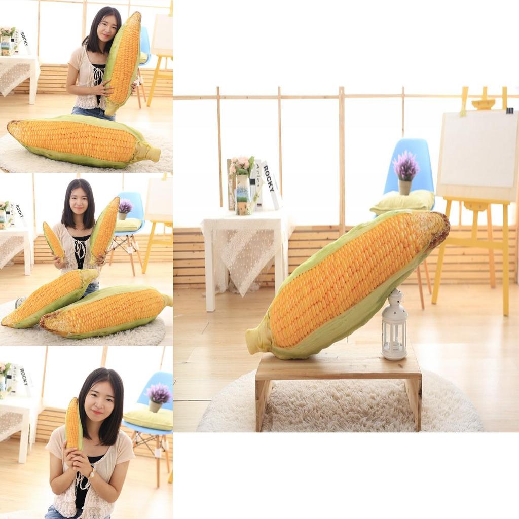 Realistic Corn Plush Pillow Short Plush Soft Stuffed Toy For Kids Room Decor