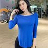 Модные женские повседневные топы, спортивная одежда, рубашка с длинными рукавами, весна и осень, тонкая одежда для фитнеса и йоги, эластичная облегающая, тонкая, быстросохнущая, для бега, тренировок