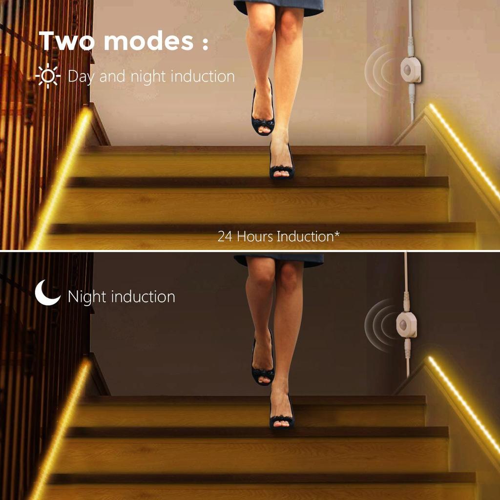 Светодиодная подсветка под шкафом. Светодиодная лента 5050. Светодиодная лампа с беспроводным ИК-датчиком движения. 12 В постоянного тока. Кухонная лестница, шкаф. Боковая подсветка кровати с вилкой европейского стандарта.