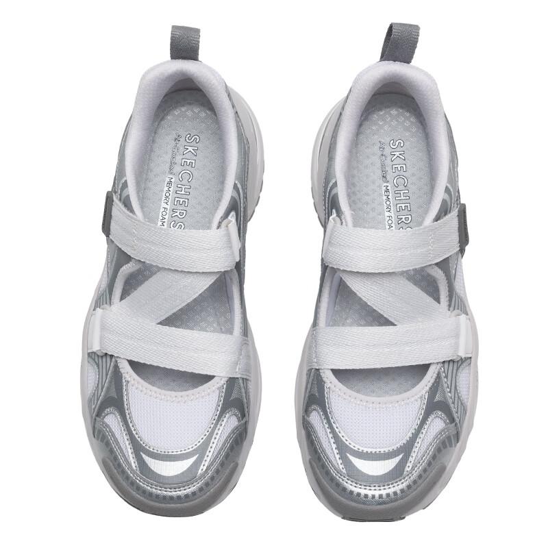 Skechers Уличная Повседневная Комфортная Обувь для Воды Женская Обувь Серо-Серебристая 177603-GYSL
