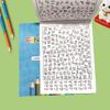 1 книга Найди спрятанные предметы | Книга-раскраска «Найди и покажи», 32 страницы, Упражнения на концентрацию, Школьные принадлежности