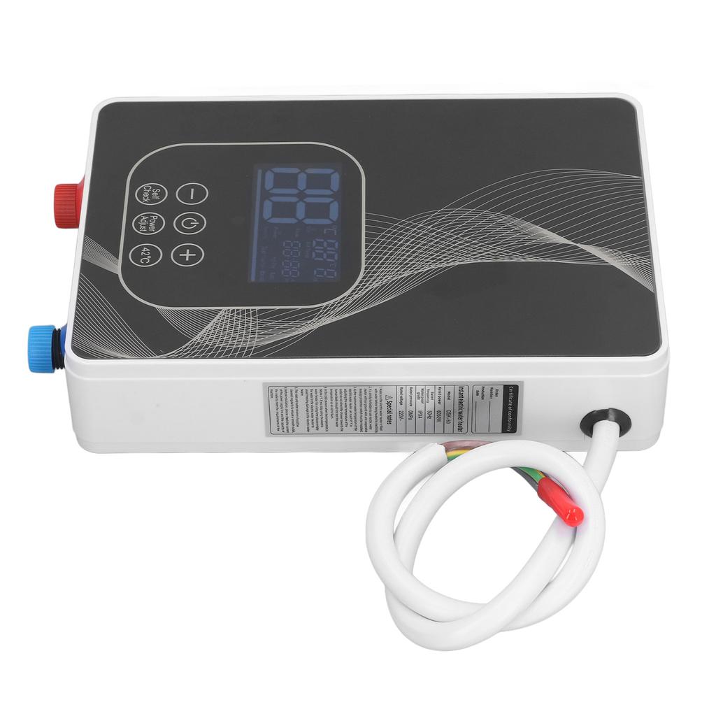 Электрический мини-водонагреватель 6 кВт 220 В саморегулирующийся 55 градусов C IPX4 водонепроницаемый мгновенный водонагреватель