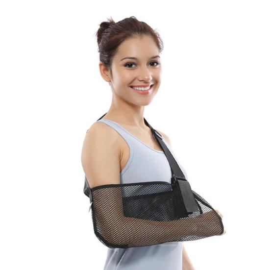 Breathable Arm Sling for Shoulder & Elbow Support Adjustable Forearm Immobilizers with Mesh Universal Left Right Strap
