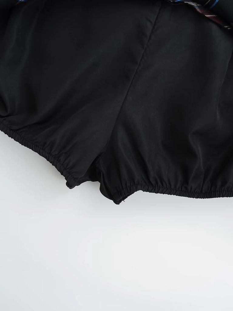 Женская клетчатая мини-юбка с завышенной талией, плиссированная, облегающего кроя, с разрезом на пуговицах - Осенний дизайн против открывания