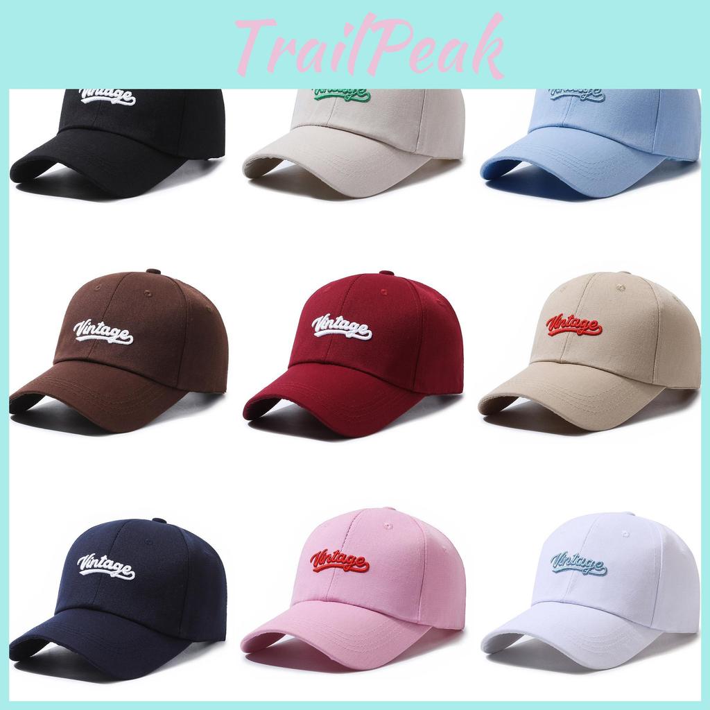 Vintage Embroidery Letter Baseball Cap Outdoor Breathable Peaked Gifts Caps
