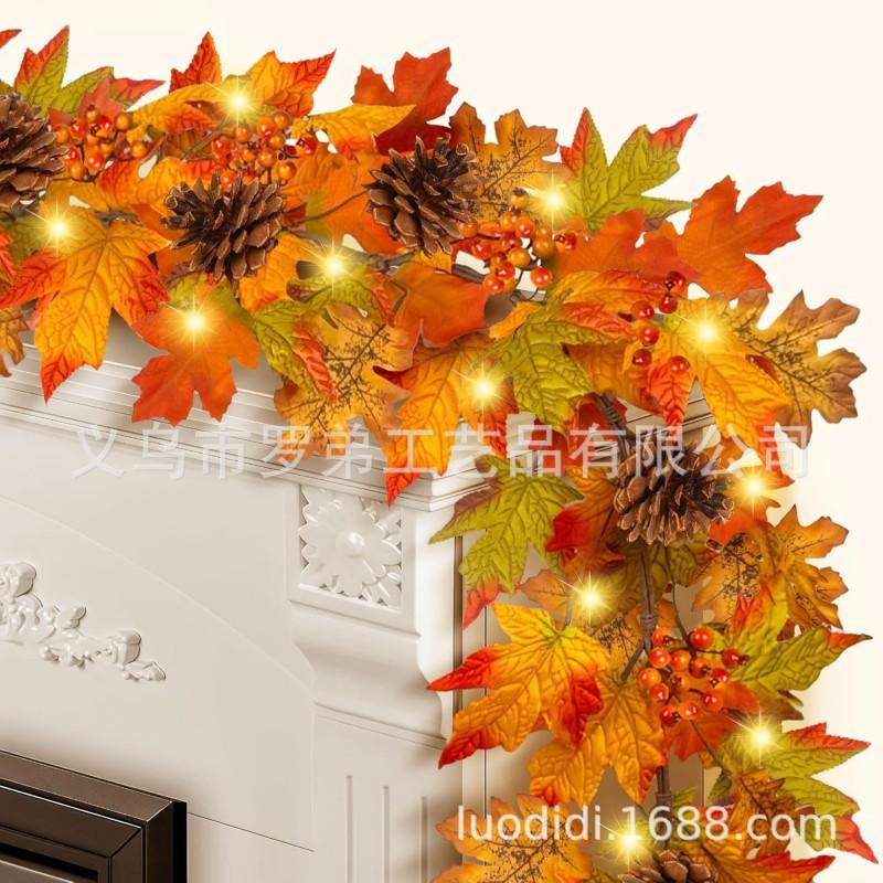 Harvest Wreath With Base Pumpkins Berries Leaves Thanksgiving Door Decor