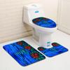 Christmas Bathroom Floor Mat Toilet Three-Piece Set