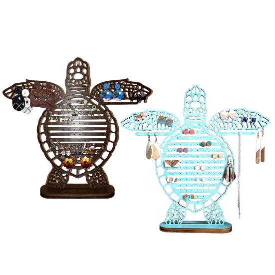 Органайзер для сережек с морской черепахой, большая емкость, стабильная база, магазин, ожерелье, браслет, витрина, украшение для дома, стойка для ювелирных изделий, серьги