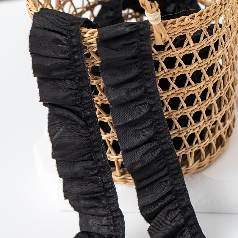 2Meters Pleated Lace Fabric High Quality 2025 Dress DIY Crafts Supply Clothing Decorative Ribbon Needlework Sewing Accessories