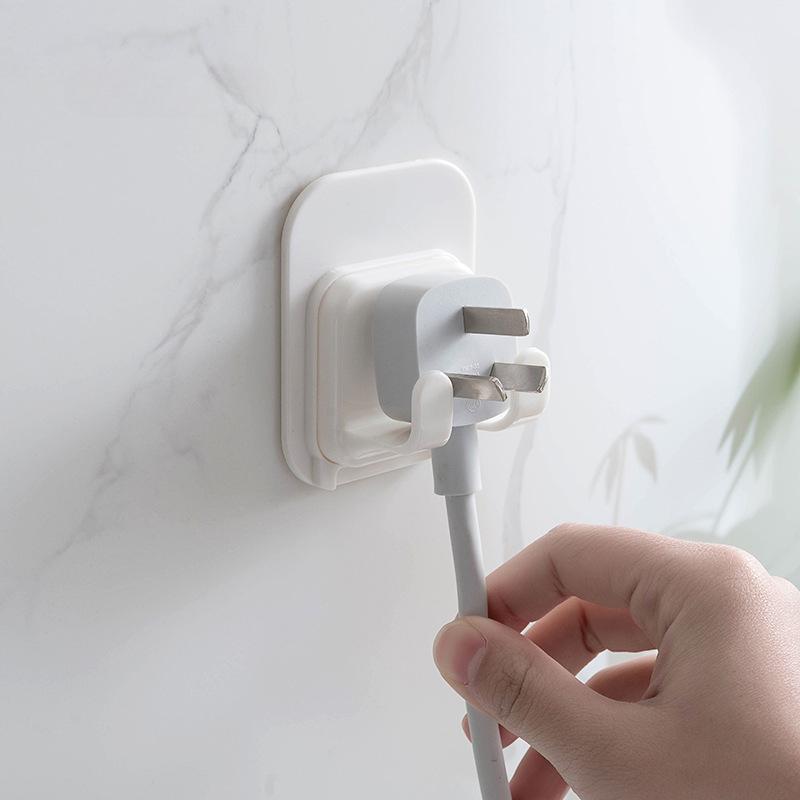 Крючок для хранения на стене Держатель для розетки электропитания Крючок для стены без прокола Клейкая вешалка Держатель для бритвы Подставка-вешалка Дверные крючки Держатель для ключей