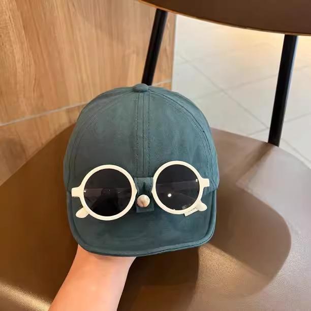 Baby Baseball Cap With Detachable Glasses Design Unisex Toddler Duckbill Hat Stylish Spring Autumn Sun Hat For Boys And Girls