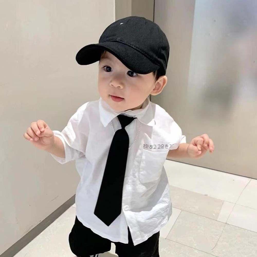 For Kids Photograph Props for Wedding Solid Color Children Tie Elastic Necktie School Uniform Tie