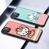 Чехол KT70 Hello Kitty для Xiaomi Poco X6 X4 M5 M6 F5 F6 C65 C55 C50 C51 C40 Redmi Note 7 8 14C A3X 13C 12C 11 10A 9C Pro черный мягкий чехол