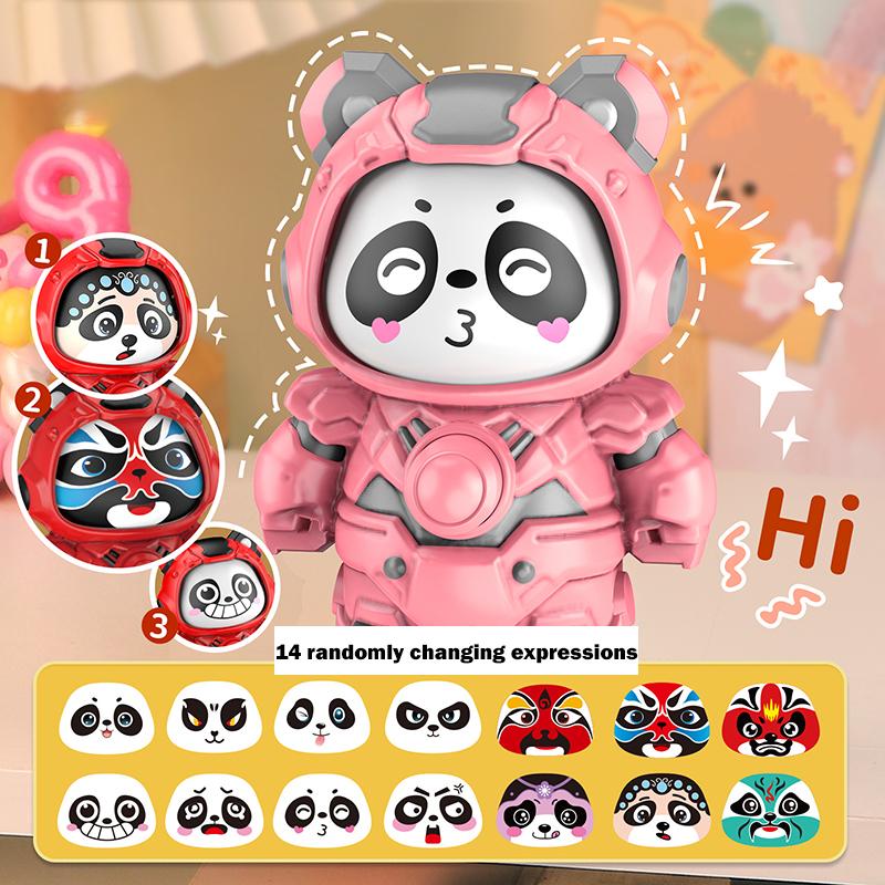 Милая мультяшная панда, меняющая лицо, кукла, креативная новинка, детская забавная сумасшедшая игрушка, украшение для детской сумки, подвеска, подарки на день рождения