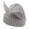Stretchable Knit Cat Ear Beanie Yarn Striped Beanie Gifts Knitted Beanie Hat  Women and Men