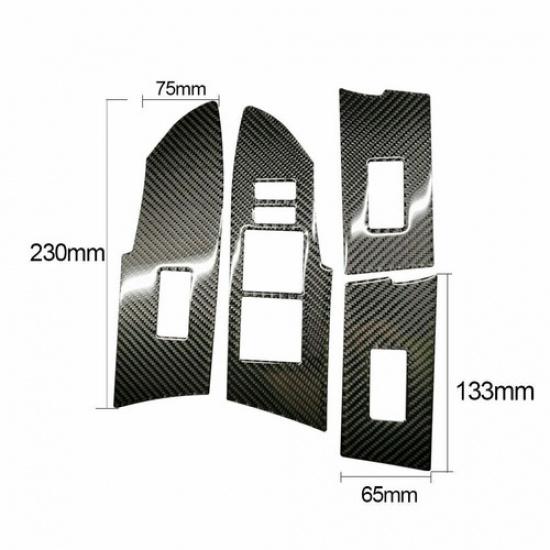 4Pcs Carbon Fiber Door Window Switch Panel Trim Fit For Toyota Corolla 2014-18
